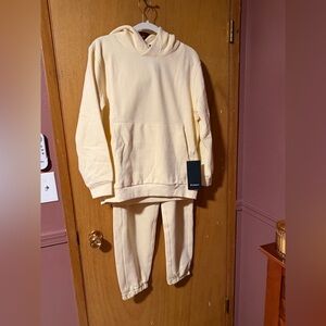 Lululemon state Hoodie and Jogger Set butter cream